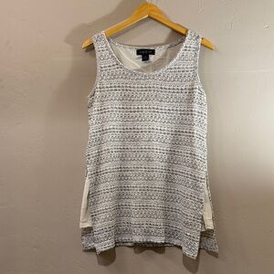 August Silk Gray and Cream Tank Top